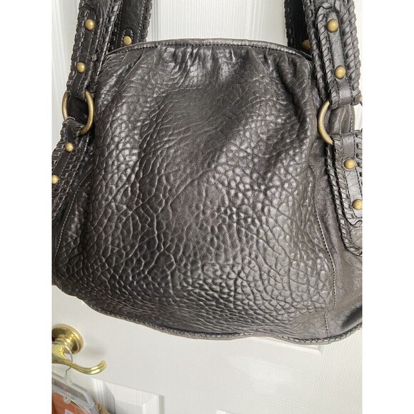 HOBO International Leather Handbag Black Shoulder Boho Tote Bag - Picture 8 of 15